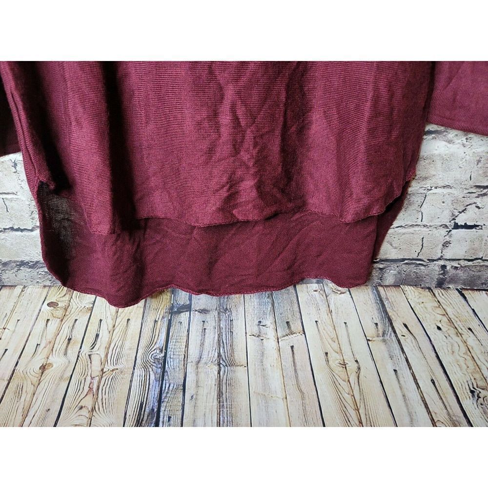 Vass Joan Vass New Red Wine Heather Sweater Size XL Cashmere NWT t74 - Picture 3 of 7